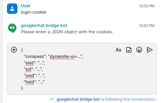 Instruction for logging in