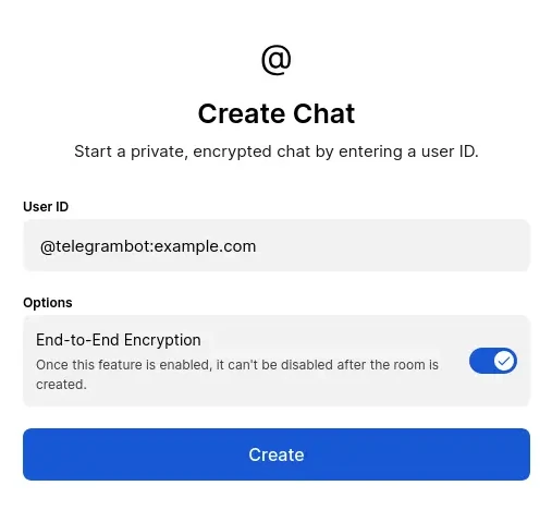 Invitation dialog to create a management room