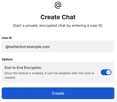Invitation dialog to create a management room