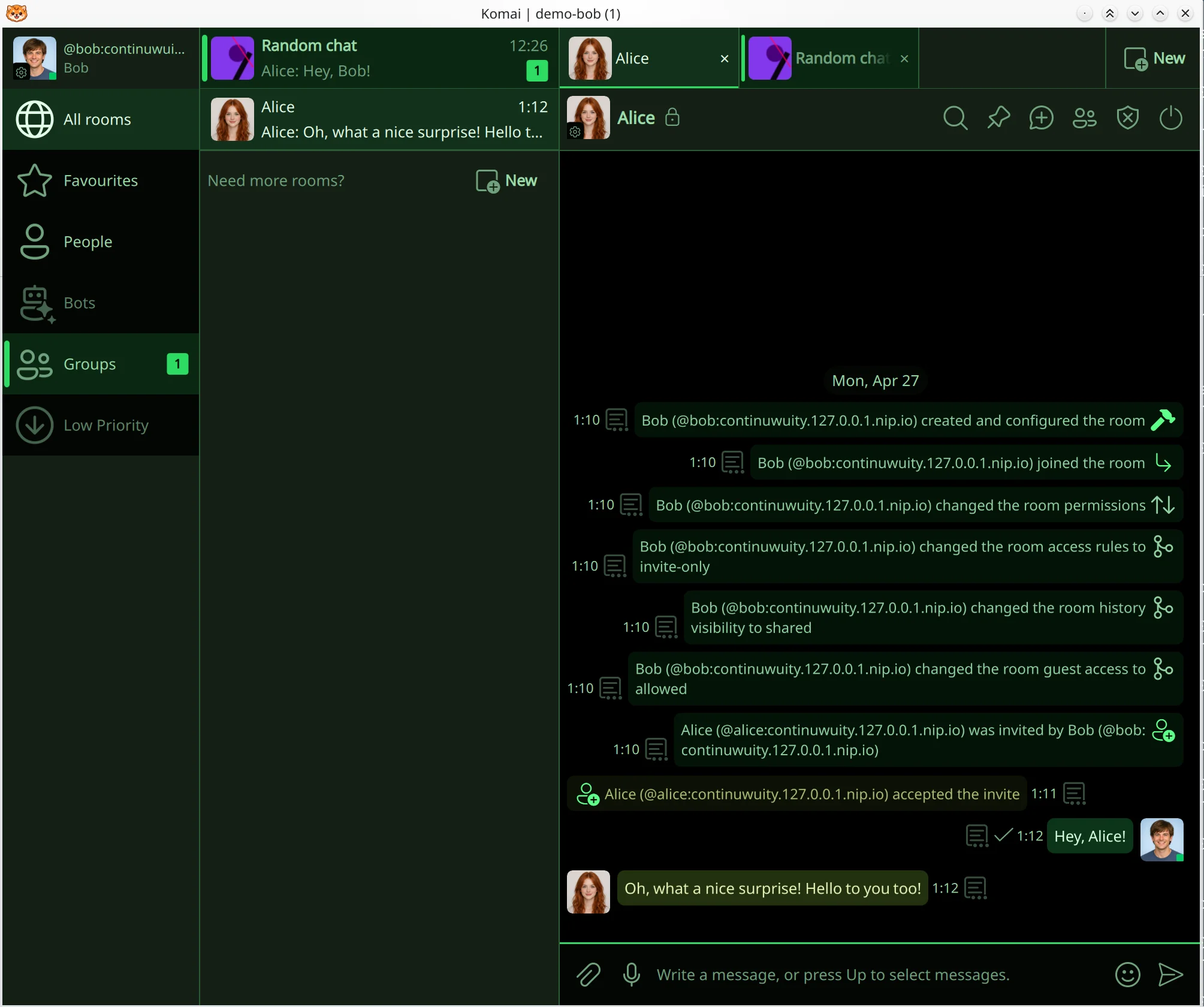 Komai Dark Matrix theme